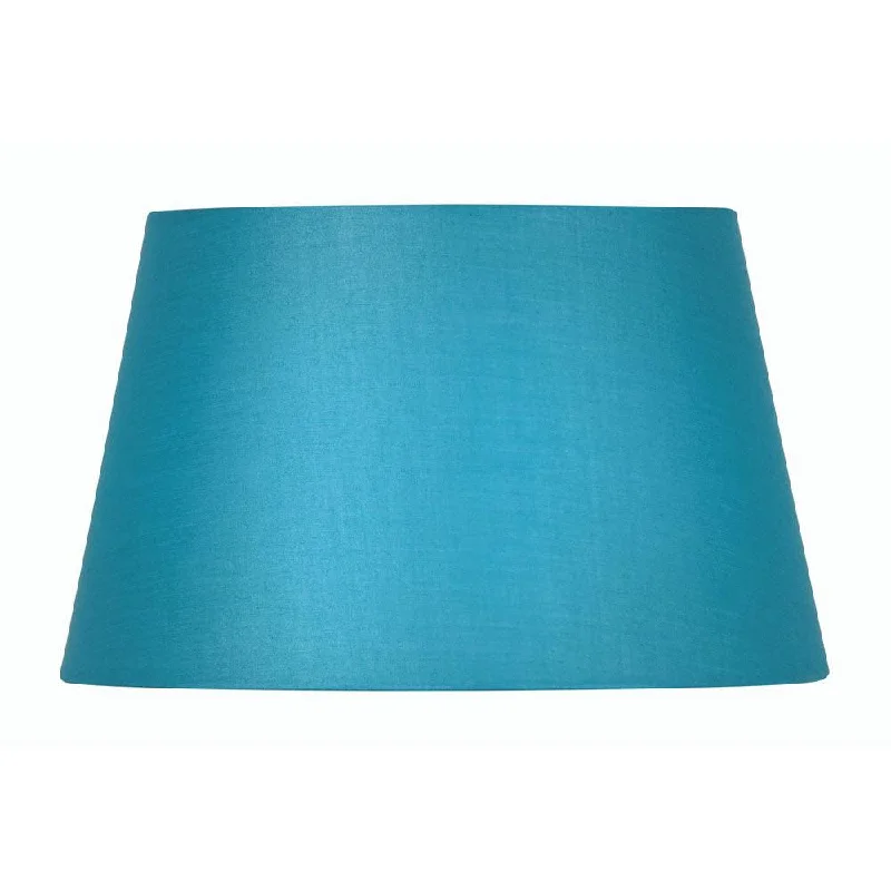 Metal Floor Lamp with a Matte Black Finish for a Sleek LookOaks Lighting 8" Cotton Drum Blue Lamp Shade