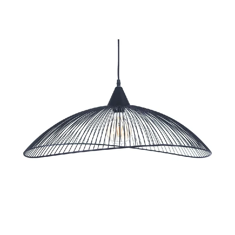 Metal Floor Lamp with a Matte Black Finish for a Sleek LookOaks Lighting Helios Black Single Ceiling Pendant - 66cm