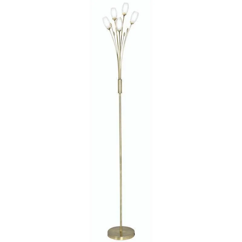 Smart Floor Lamp with Voice Control and Bluetooth ConnectivityPandora Antique Brass Floor Lamp