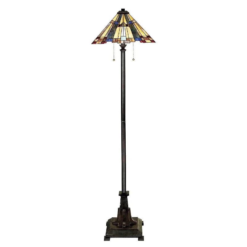  Way Switch Floor Lamp for Multiple Light Intensity LevelsQuoizel Inglenook Tiffany Floor Lamp