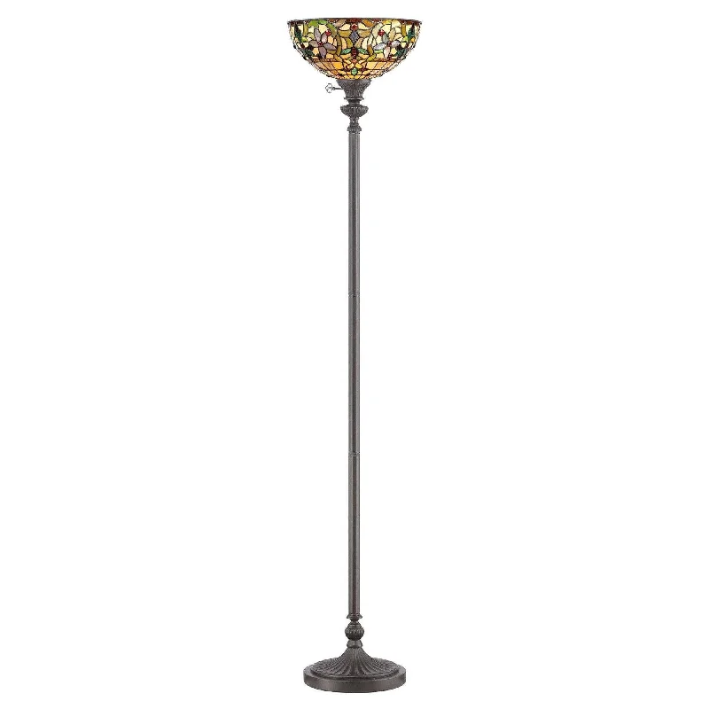 Adjustable Height Floor Lamp for Versatile Lighting NeedsQuoizel Kami Tiffany Vintage Bronze Floor Lamp