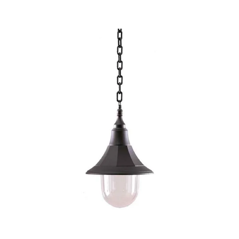 Industrial Lighting for Woodworking FactoriesShannon Chain Pendant Lantern in Black E27 IP44 Elstead Lighting - ELS.SHANNON-CHAIN