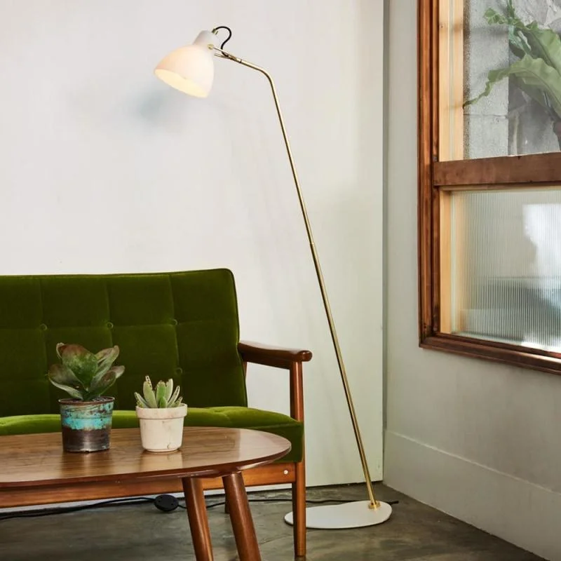 Smart Floor Lamp with Voice Control and Bluetooth ConnectivityTimeless White Brass Floor Lamp