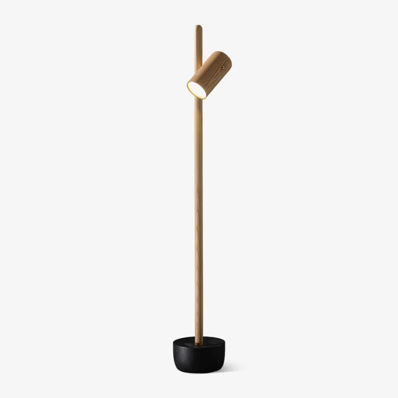 Metal Floor Lamp with a Matte Black Finish for a Sleek LookSpotlight Wood Floor Lamp