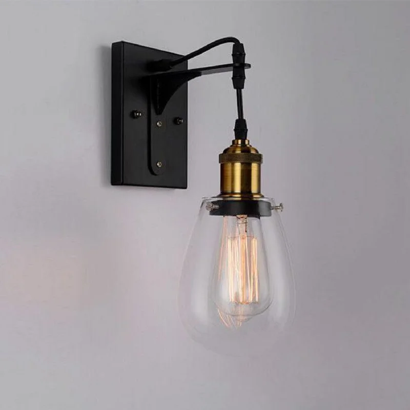 Industrial Lighting with High CRI (Color Rendering Index) for True Color PerceptionStrung interior Wall Light Black and Antique Bronze