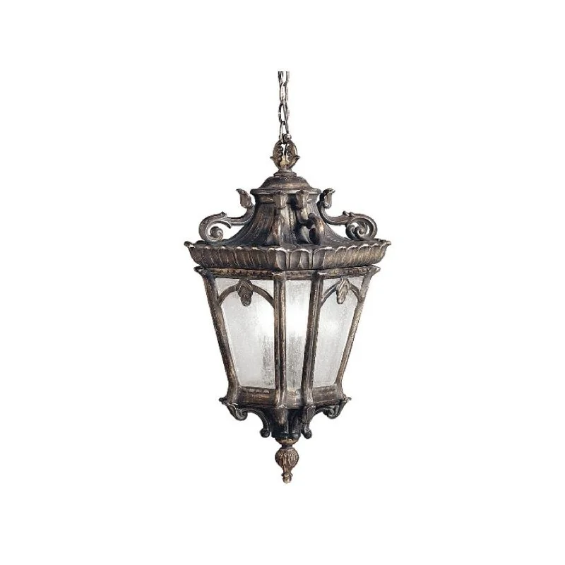 Dust - Resistant Industrial Lighting for Dirty WorkspacesTournai Chain Lantern Medium/X-Large /3Lt E27/E14 in Londonderry Elstead Lighting - ELS.KL-TOURNAI8