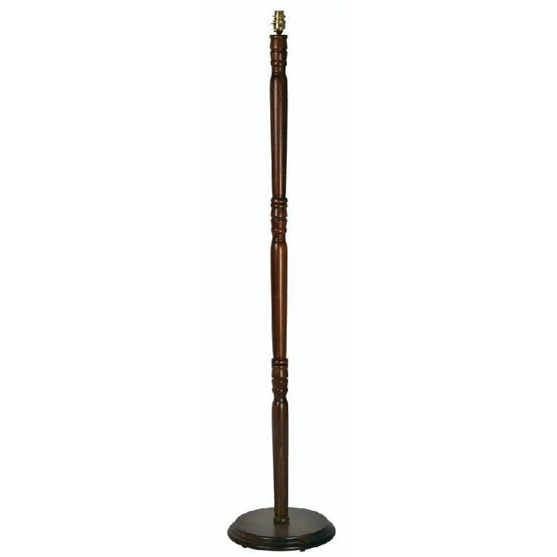 USB Charging Port Floor Lamp for Convenient Device ChargingTraditional Dark Oak Wooden Floor Lamp