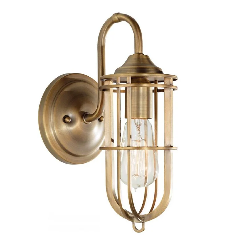 Industrial Lighting for Food Processing FactoriesUrban Renewal Wall Light E27 in Dark Antique Brass Elstead Lighting - ELS.FE-URBANRWL-WB1