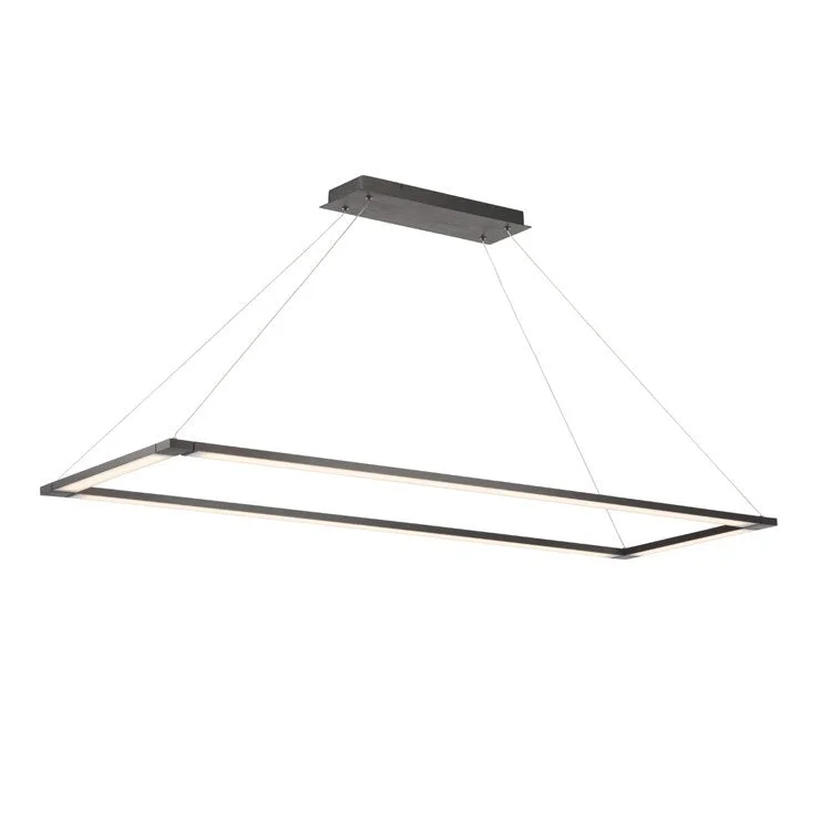 Industrial Style Ceiling Lights with Exposed Bulbs and Metal CagesLune Four-Light 52" LED Pendant 3000K