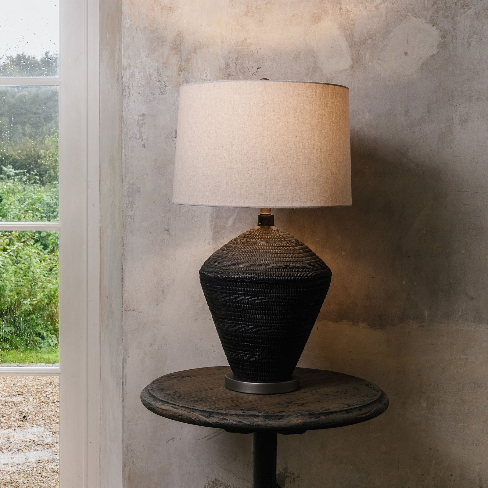 coastal style table lamps with nautical elements for beach housesConcrete Table Lamp with Shade 74cm