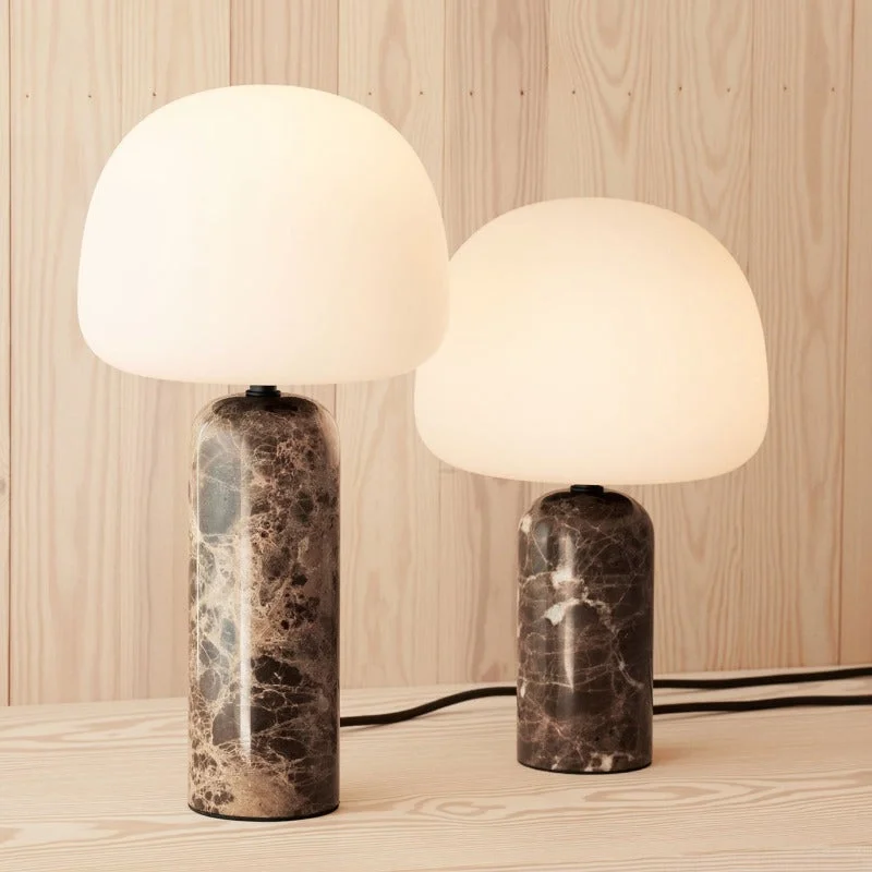 art deco table lamps with geometric shapes for a retro touchContemporary Brown Marble Table Lamp