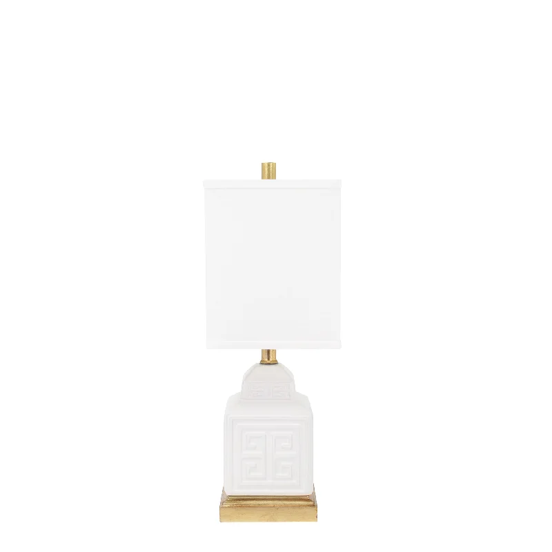 ceramic table lamps with hand painted designs for an artistic touchMenderes Table Lamp - White