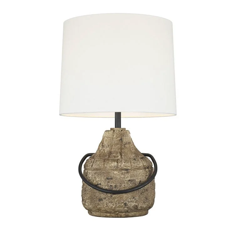 leather table lamps with a distressed texture for a rugged charmAugie Single-Light Table Lamp by Ellen