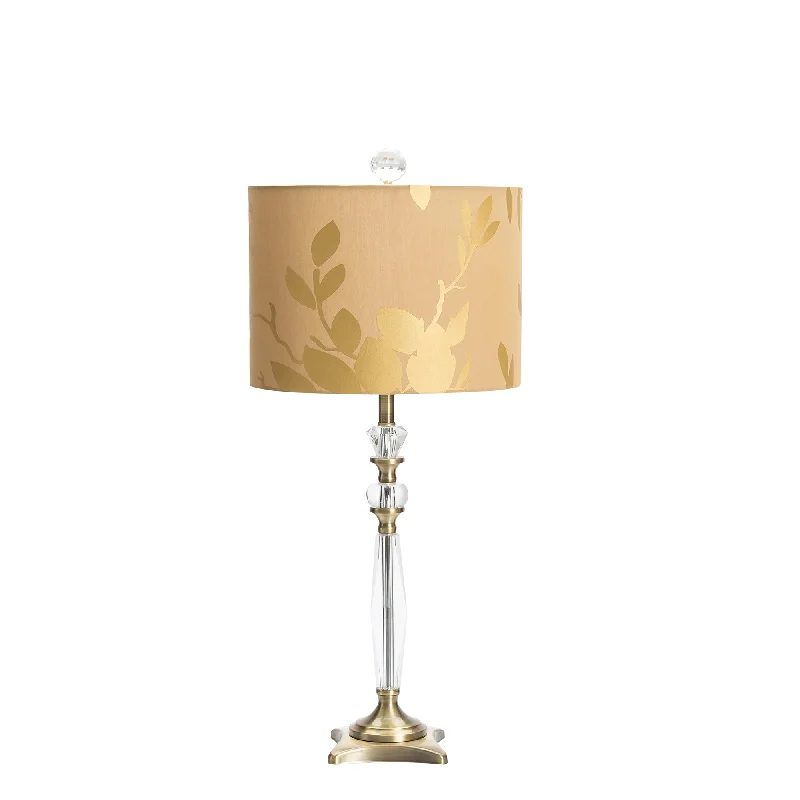 crystal table lamps with dazzling prisms for a glamorous effectGolden Leaf Table Lamp