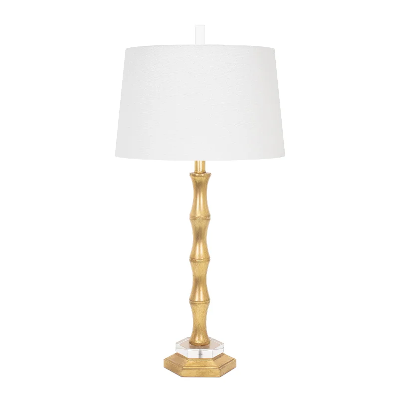 art deco table lamps with geometric shapes for a retro touchGold Moso Table Lamp with Casual Linen Shade