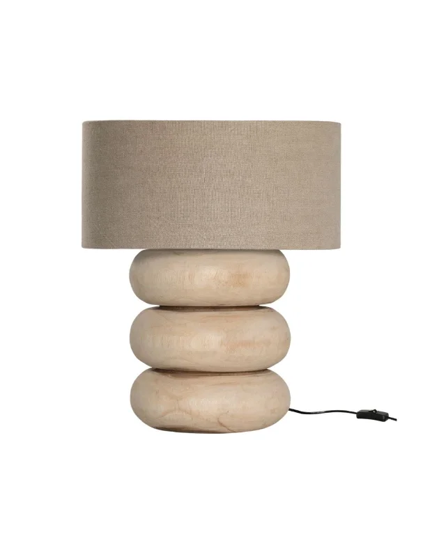 mid century modern table lamps with iconic designs for a stylish studyHandcrafted Wooden Pebble Table Lamp | Rundu