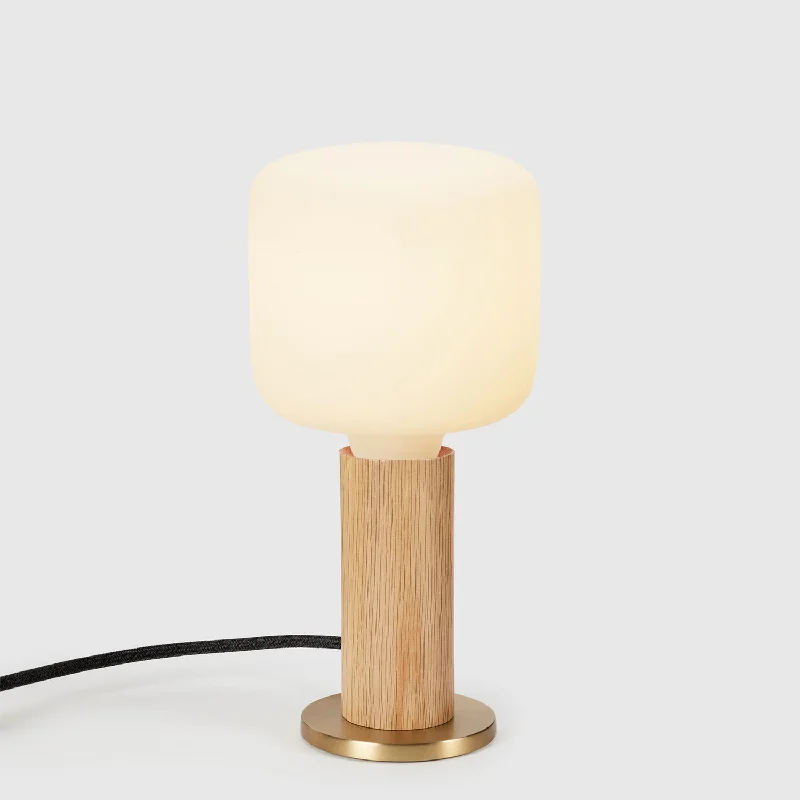 metal table lamps with a matte black finish for a sleek appearanceKnuckle Table Lamp in Oak + Oblo