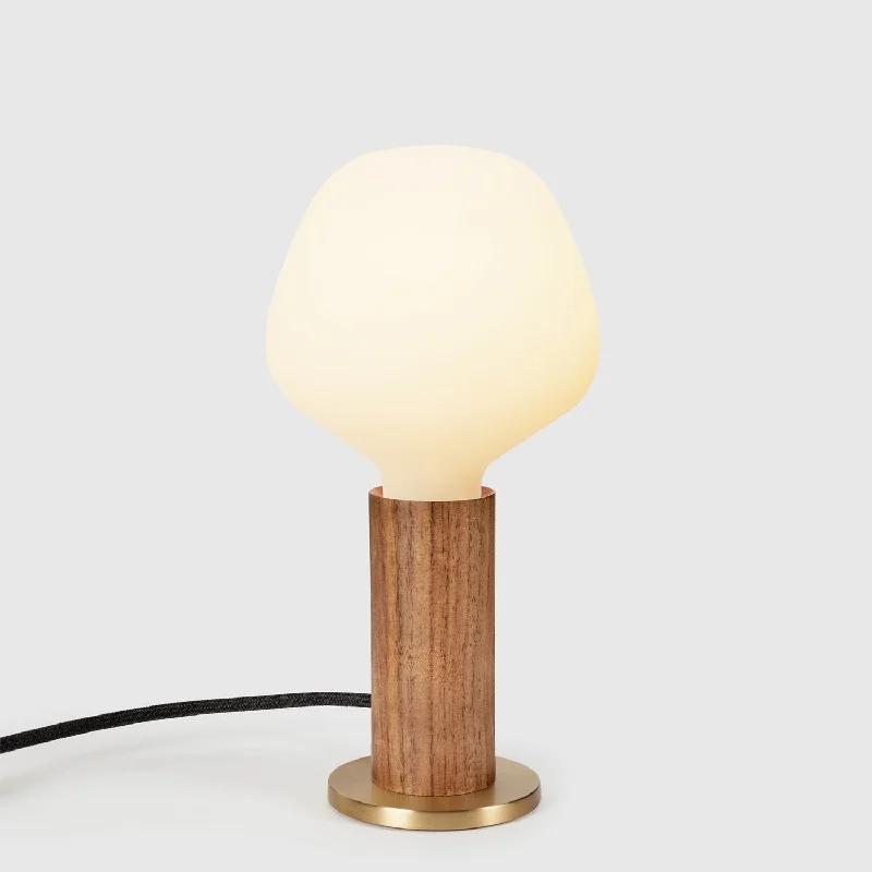 marble table lamps with a luxurious veined pattern for high end decorKnuckle Table Lamp in Walnut + Enno