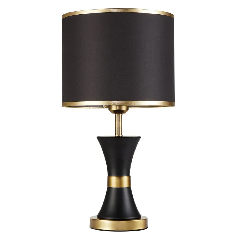 marble table lamps with a luxurious veined pattern for high end decorLinda Table Lamp Black and Gold