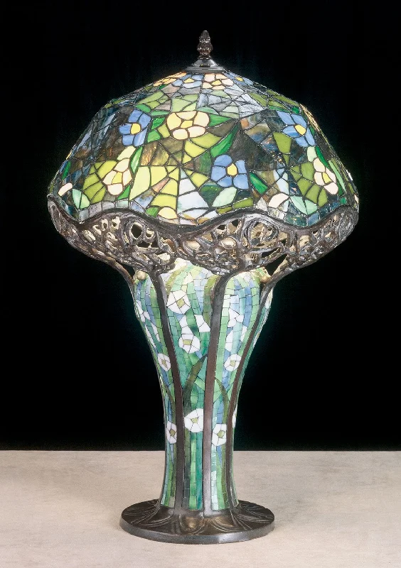 marble table lamps with a luxurious veined pattern for high end decorTiffany Cobweb 23.5" Table Lamp