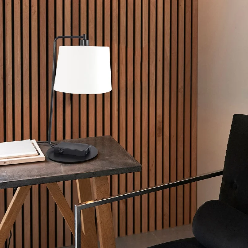 metal table lamps with a matte black finish for a sleek appearanceMicasa Table Lamp | Black and White