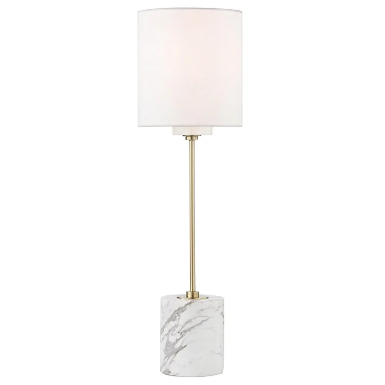 fabric table lamps with a linen shade for a relaxed and breathable lookFiona Single-Light Table Lamp with Marble Base