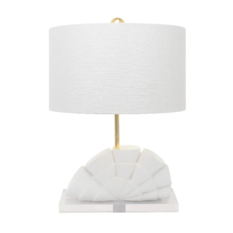 gothic style table lamps with dark finishes for a mysterious lookRialto White Table Lamp with white linen drum shade