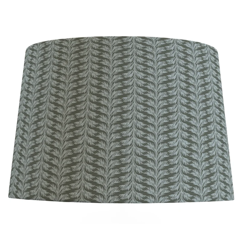 fabric table lamps with a linen shade for a relaxed and breathable lookSage Green Patterned Lampshade in Sabal Stripe