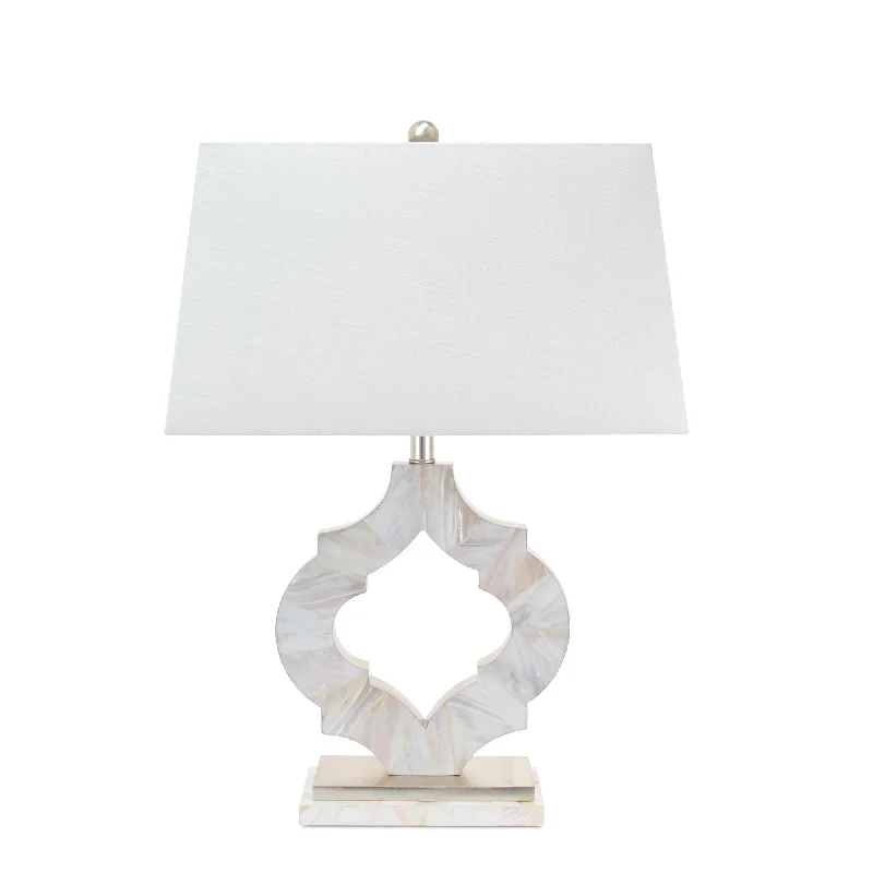 marble table lamps with a luxurious veined pattern for high end decorSarasota Mother of Pearl Table Lamp