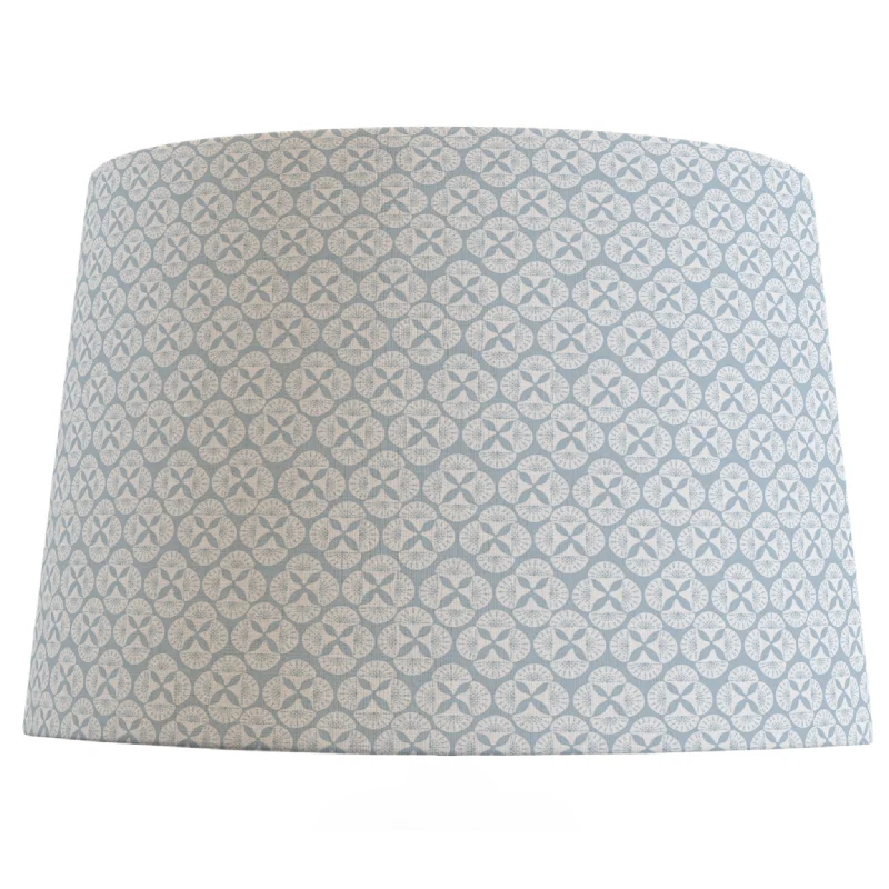 metal table lamps with a matte black finish for a sleek appearanceSky Blue Patterned Lampshade in Sea Star