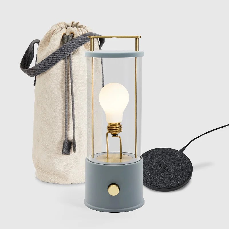 coastal style table lamps with nautical elements for beach housesThe Muse Portable Lamp in Selvedge Blue Bundle