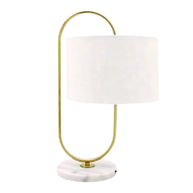 bohemian table lamps with colorful patterns for eclectic bedroomsZampa Table Lamp Gold and Marble