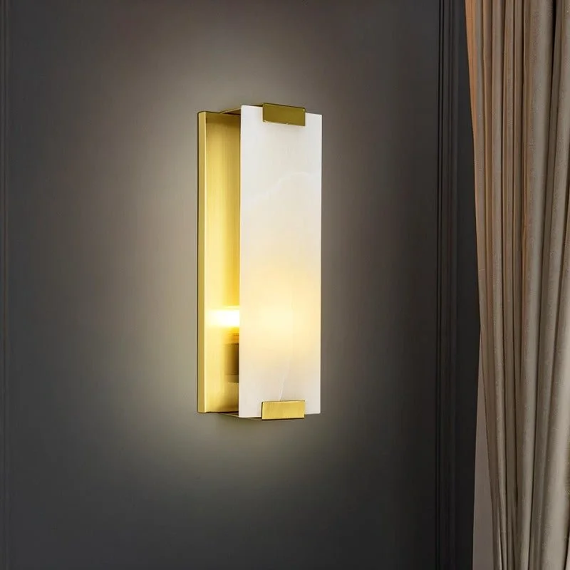 industrial style wall lamps with exposed bulbs for urban loftsAmrad Alabaster Wall Lamp