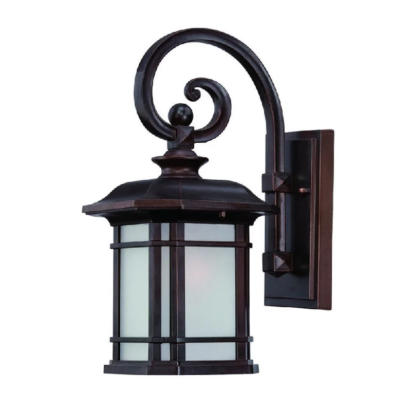 gothic style wall lamps with dark finishes for a mysterious libraryAntique Bronze Frosted Linen Glass Lantern Wall Light By Homeroots