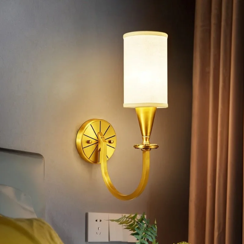 fabric wall lamps with a linen shade for a relaxed and breathable atmosphereAreso Wall Lamp