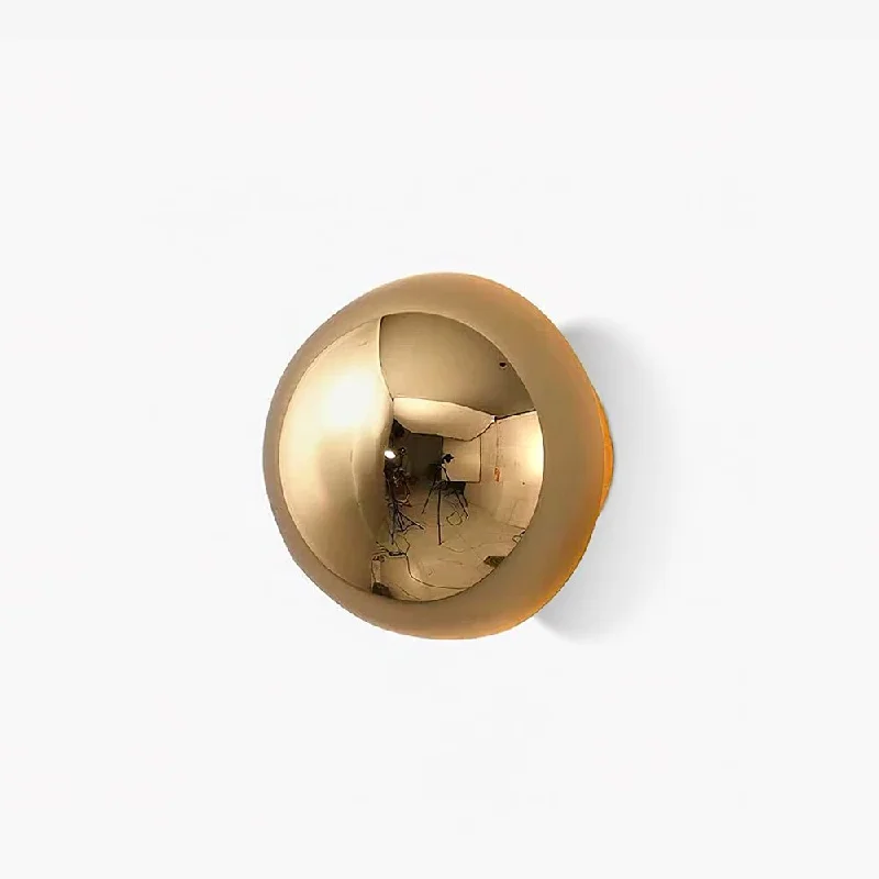 marble wall lamps with luxurious veining for high - end living spacesAurum Sphere Wall Sconce