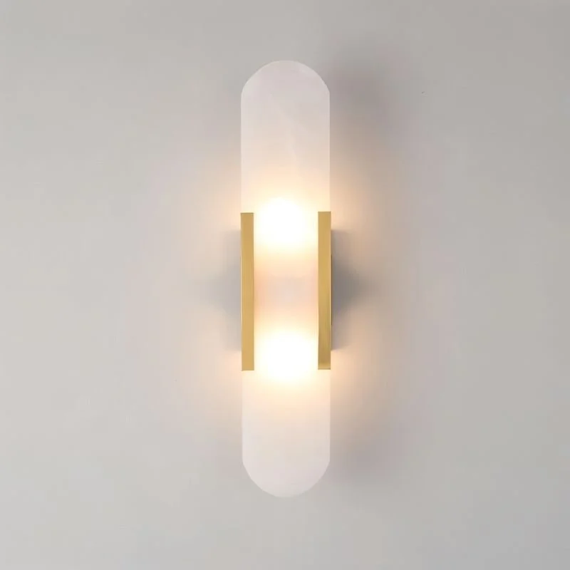 industrial style wall lamps with exposed bulbs for urban loftsCecelia Alabaster Wall Lamp