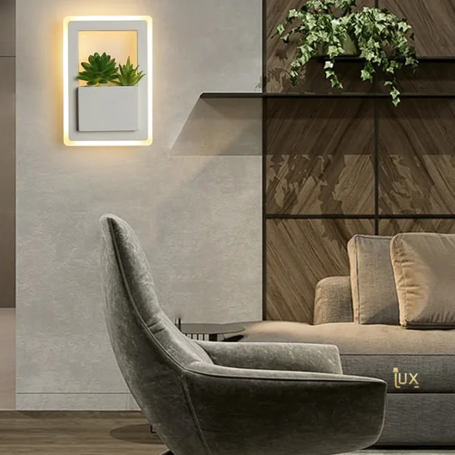 wood wall lamps with natural grain for a warm and organic feelFyrkant LED Wall Lamp