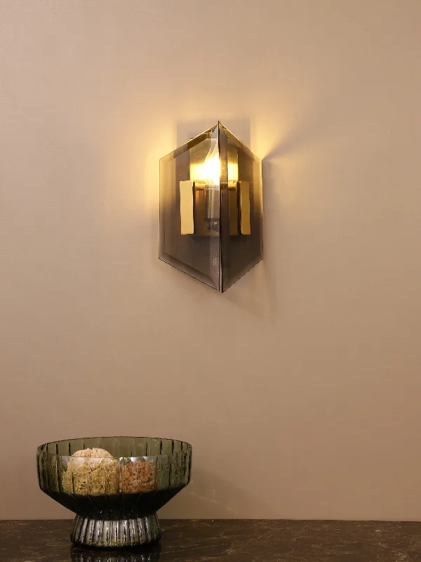 wood wall lamps with natural grain for a warm and organic feelKnightwood Smoke Wall Light