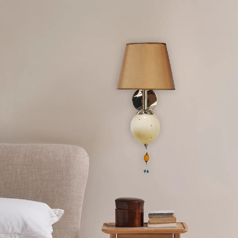 bohemian wall lamps with colorful glass for an eclectic hallwayOstrich Egg