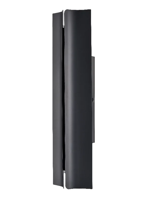 metal wall lamps with a matte black finish for a sleek and modern lookOutdoor Wall Lamp - Powder Coated Black - 12W Integrated LED Module - 500 Lm - 3in. Extension