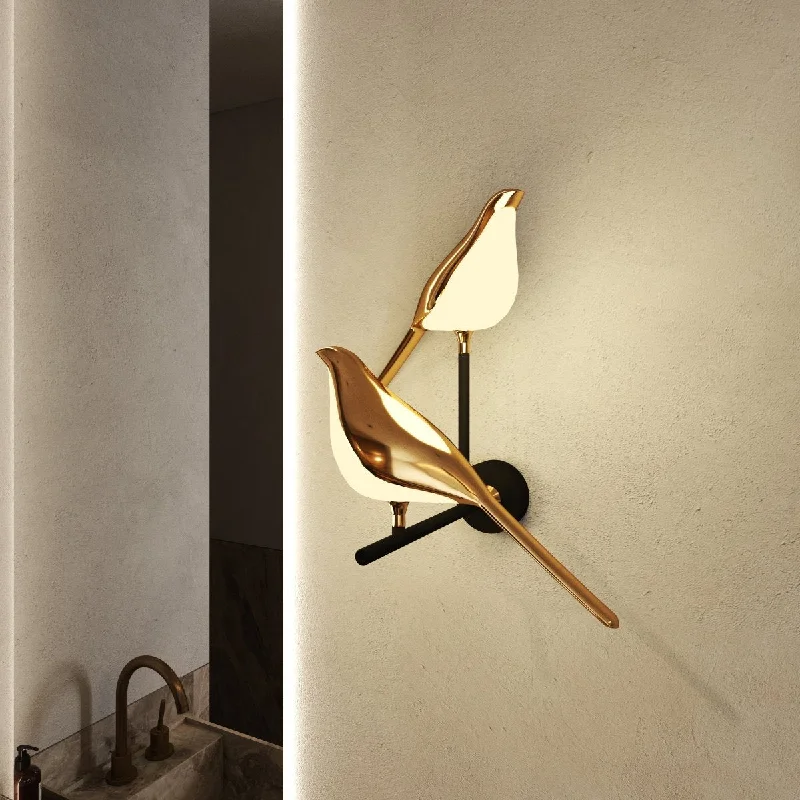 gothic style wall lamps with dark finishes for a mysterious librarySwallow Wall Lamp