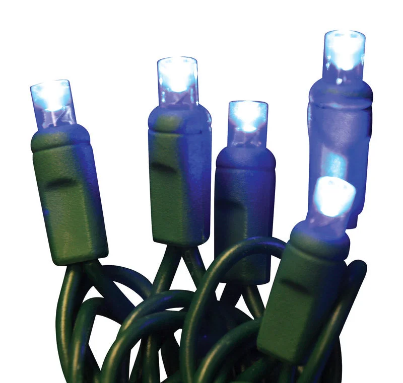 String Lights with Multicolored Bulbs for Festive OccasionsCelebrations Platinum LED Blue 50 ct String Christmas Lights