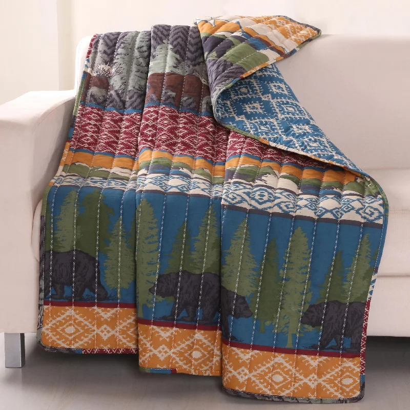 gothic style bedspreads with dark colors and ornate details for a mysterious bedroomLodge Quilted Throw gothic style bedspreads with dark colors and ornate details for a mysterious bedroomLodge Quilted Throw