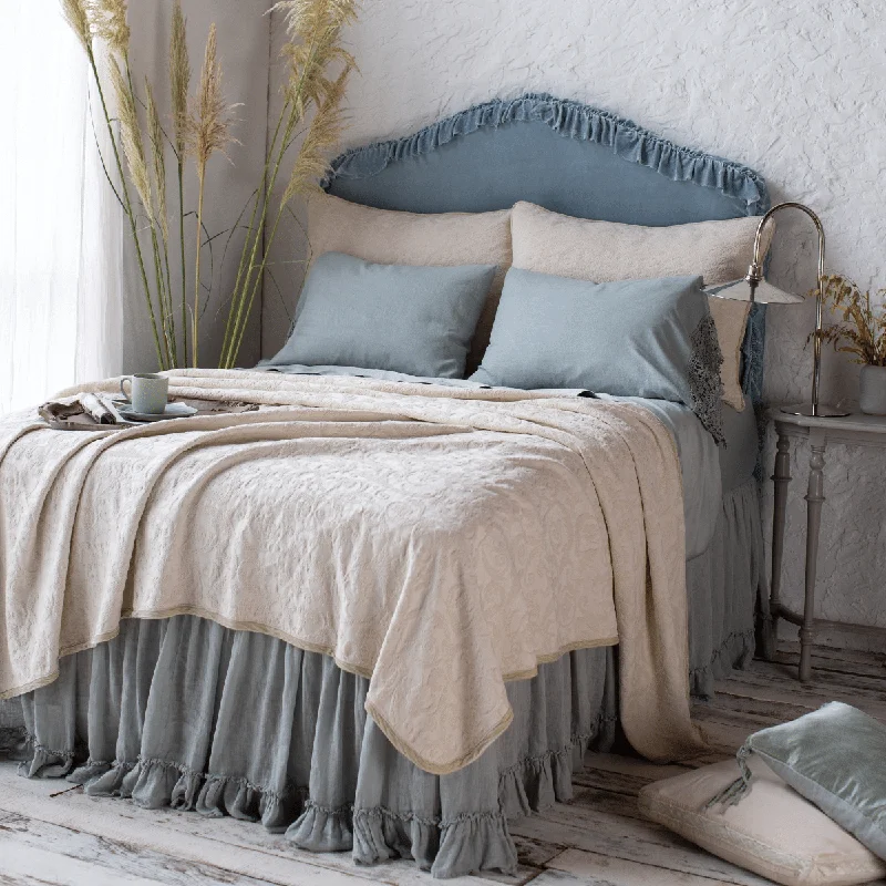 silk bedspreads with a luxurious and smooth textureAdele Coverlet
