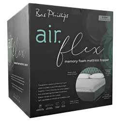 Gel - infused memory foam mattresses for cooler sleepAir Flex Memory Foam Topper