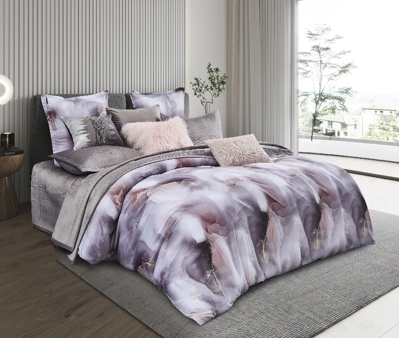 Bamboo - charcoal - filled duvets to absorb odors and regulate temperatureAmber Grey Abstract Duvet Bamboo - charcoal - filled duvets to absorb odors and regulate temperatureAmber Grey Abstract Duvet