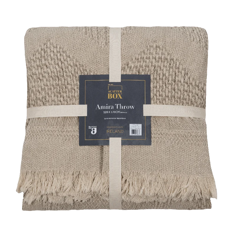 Cotton blankets for breathability and a lightweight feelAmira Throw