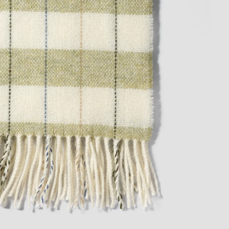 Wool blankets with natural warmth and insulationApple Checked Stripe Wool Blanket