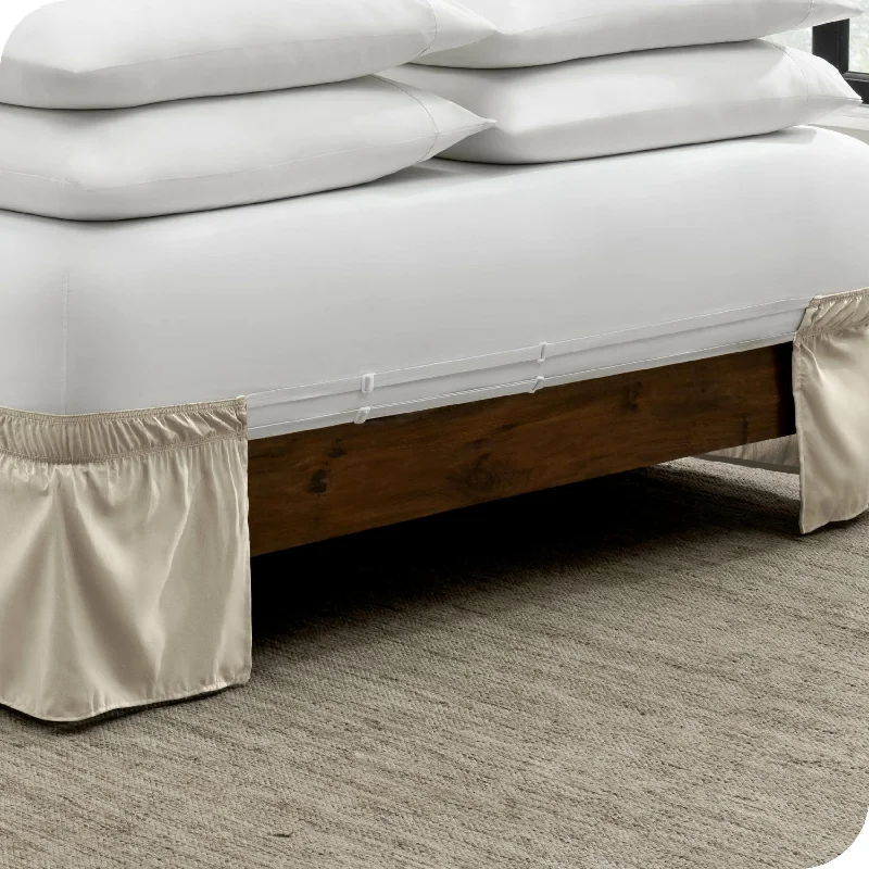 Bed skirts for beds with a decorative - carved frameBed skirts for beds with a metal frameBare Home Adjustable Wrap Around Bed Skirt Bed skirts for beds with a decorative - carved frameBed skirts for beds with a metal frameBare Home Adjustable Wrap Around Bed Skirt